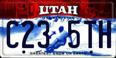UT license plate C235TH