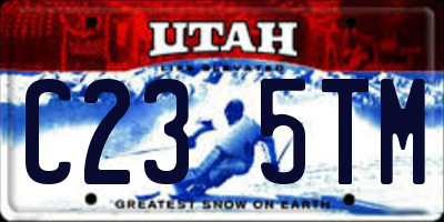 UT license plate C235TM