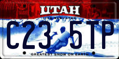 UT license plate C235TP