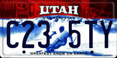 UT license plate C235TY