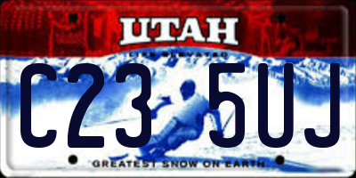 UT license plate C235UJ