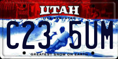 UT license plate C235UM