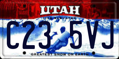 UT license plate C235VJ