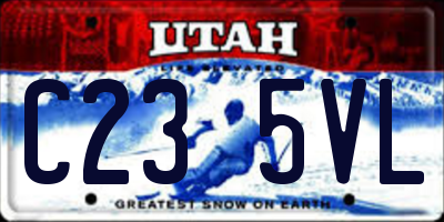 UT license plate C235VL