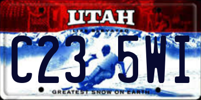 UT license plate C235WI