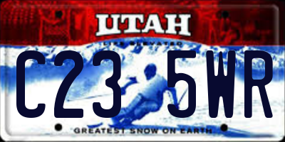 UT license plate C235WR