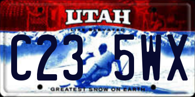 UT license plate C235WX