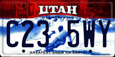 UT license plate C235WY