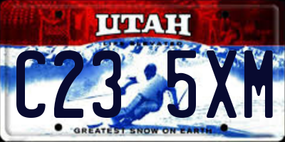 UT license plate C235XM