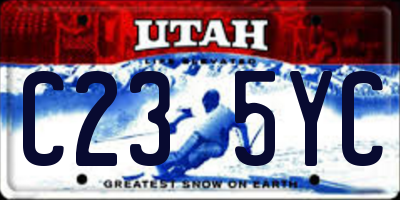 UT license plate C235YC