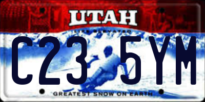 UT license plate C235YM