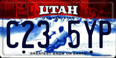 UT license plate C235YP