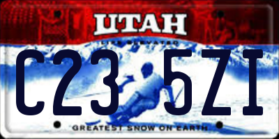 UT license plate C235ZI