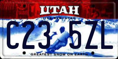 UT license plate C235ZL