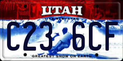 UT license plate C236CF