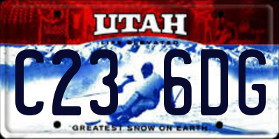 UT license plate C236DG