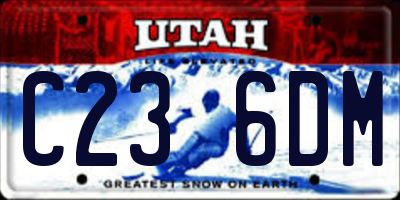 UT license plate C236DM