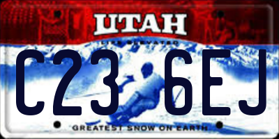 UT license plate C236EJ