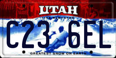 UT license plate C236EL