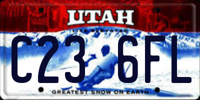 UT license plate C236FL