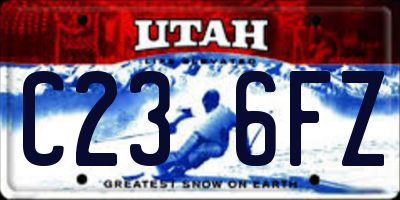 UT license plate C236FZ
