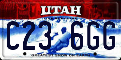 UT license plate C236GG