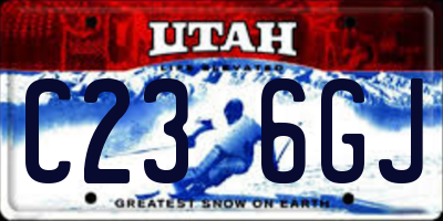 UT license plate C236GJ