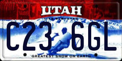 UT license plate C236GL