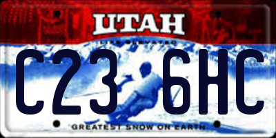 UT license plate C236HC