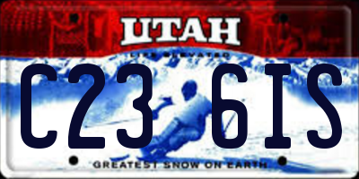 UT license plate C236IS