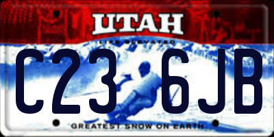 UT license plate C236JB