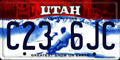 UT license plate C236JC