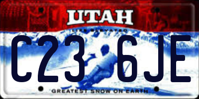 UT license plate C236JE