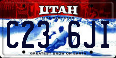 UT license plate C236JI