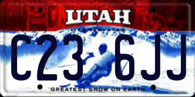 UT license plate C236JJ
