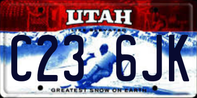 UT license plate C236JK