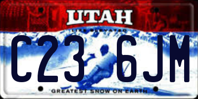 UT license plate C236JM