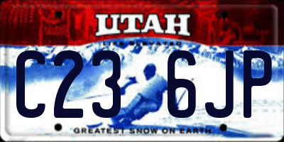 UT license plate C236JP