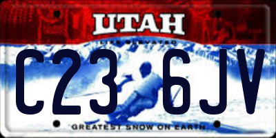 UT license plate C236JV