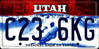 UT license plate C236KG