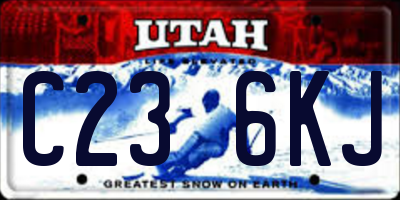 UT license plate C236KJ