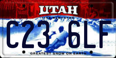 UT license plate C236LF