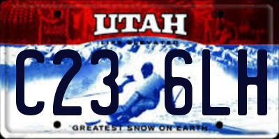 UT license plate C236LH