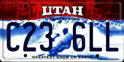 UT license plate C236LL