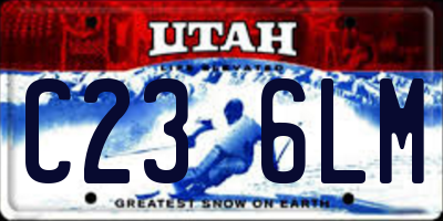 UT license plate C236LM