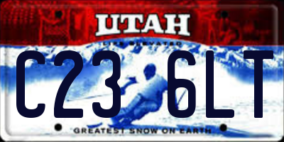 UT license plate C236LT
