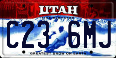 UT license plate C236MJ