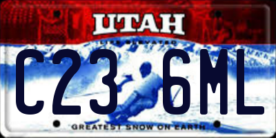 UT license plate C236ML