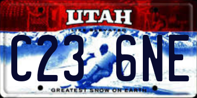UT license plate C236NE