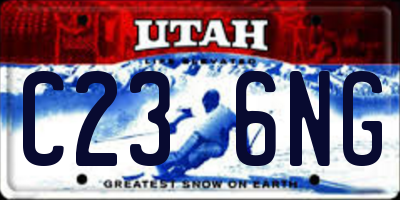 UT license plate C236NG